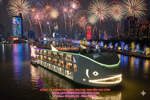 Xem pháo hoa cận cảnh và ăn tối trên Tàu Bến Nghé ngày 30 tháng 4